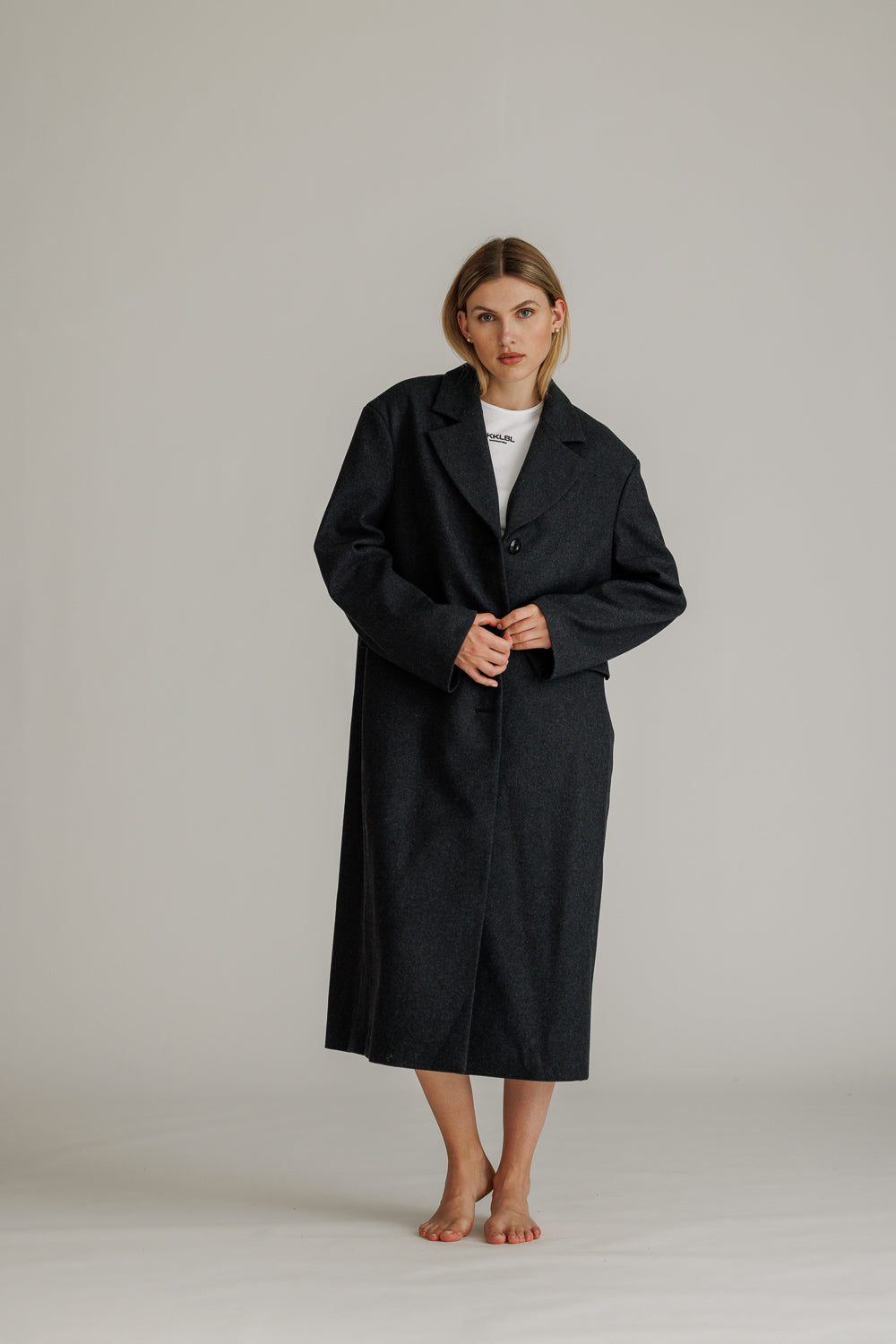 Karo Kauer Cord Mantel Oversize Coat Beige Melange – Karo Kauer Label