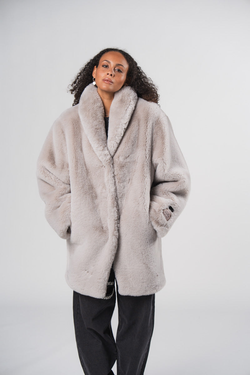 Furry Coat - Kuschelige Webpelz Jacke | Karo Kauer Label