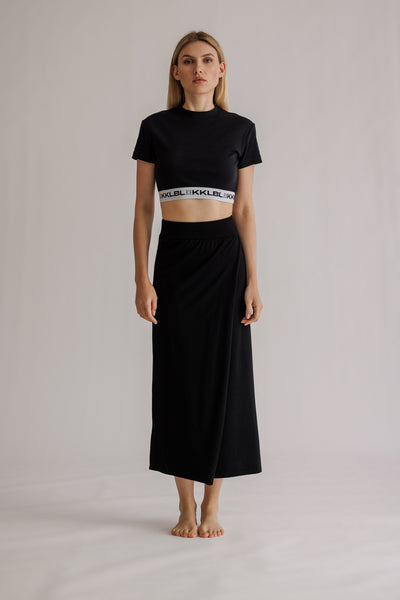 Knit Skirt Basic Black
