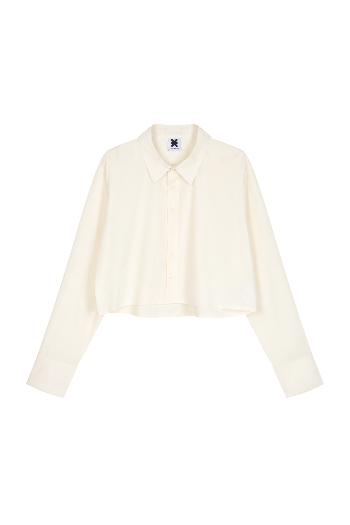 Woven Blouse Cropped Creme