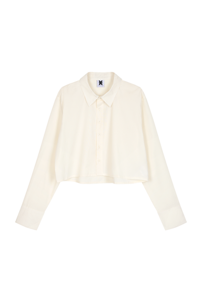 Woven Blouse Cropped Creme