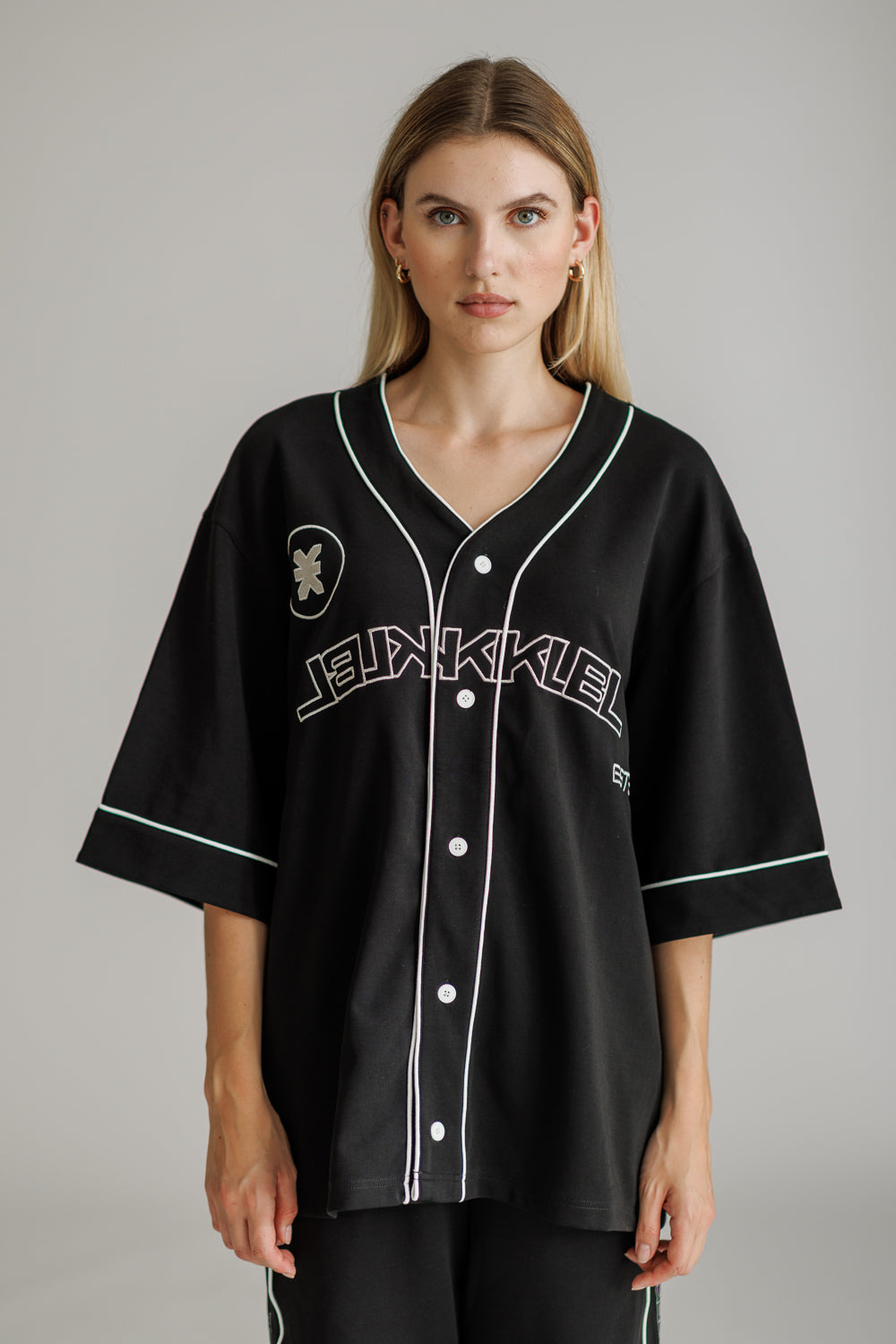 Karo Kauer Baseballshirt Black
