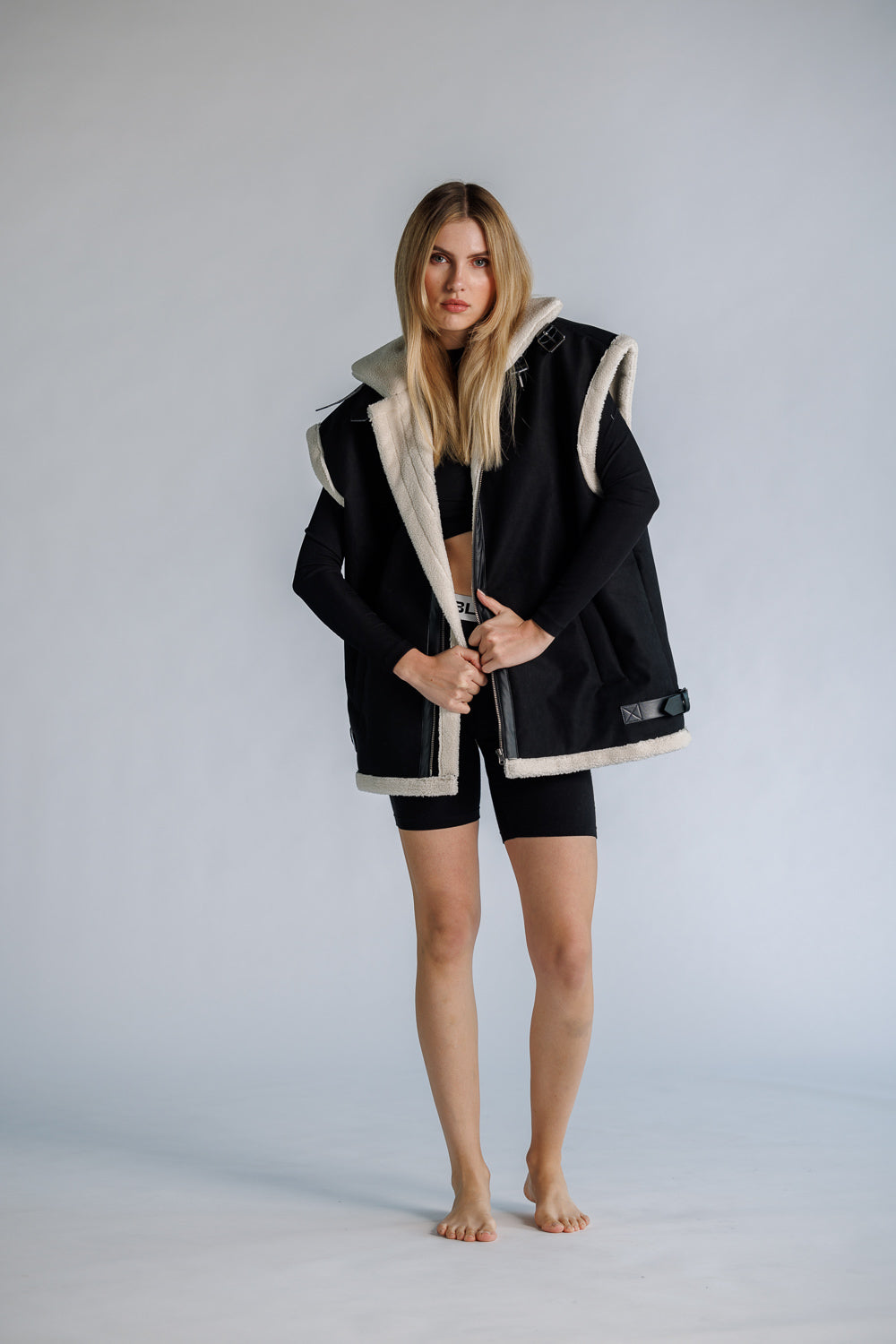 Karo Kauer Double Faced Vest Black