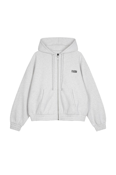 Zipped Hoodie Light Grey