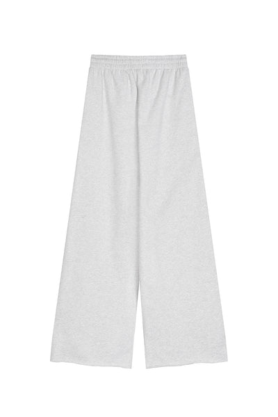 Wide Leg Jogger Pants Light Grey