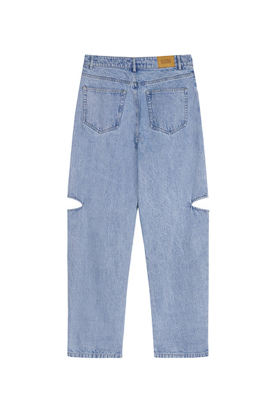 Denim Pants Blue Cut Out