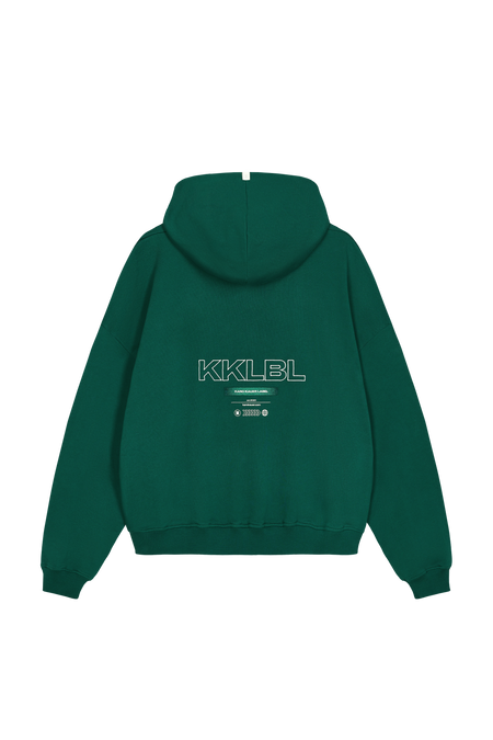 Rückansicht Basic Hoodie Forest Green
