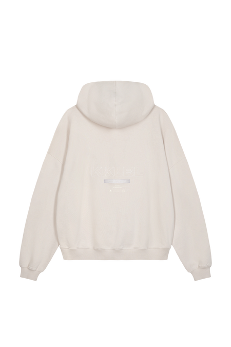 Rückansicht Basic Hoodie Greige