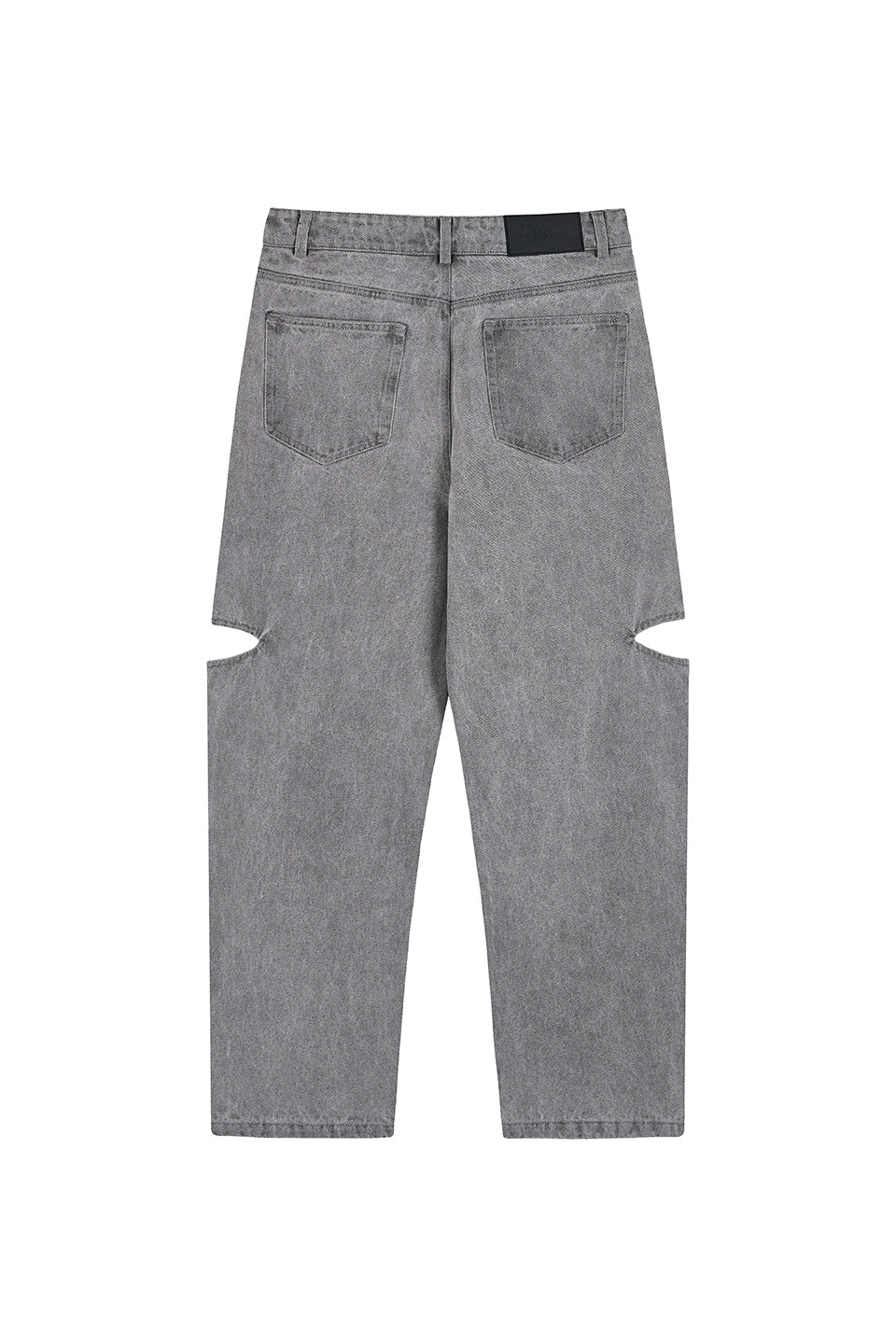 Produktaufnahme: Graue Jeans mit Cut-Out Details, Rückansicht aus The Tour 25 Collection
