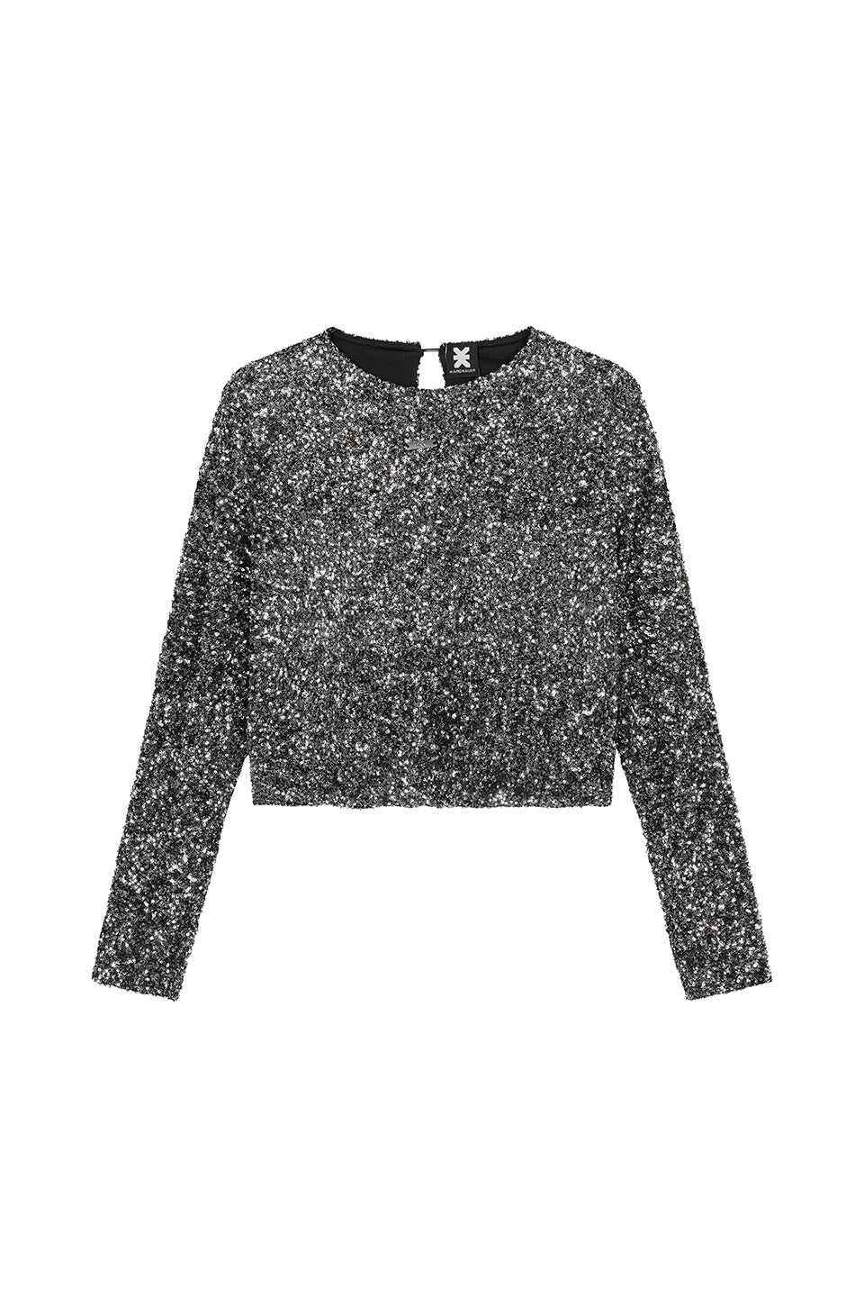 Longsleeve Sequins Silver - Karo Kauer Label