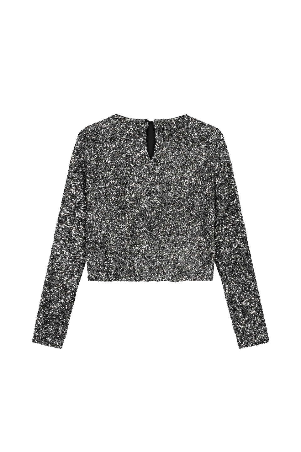 Longsleeve Sequins Silver - Karo Kauer Label