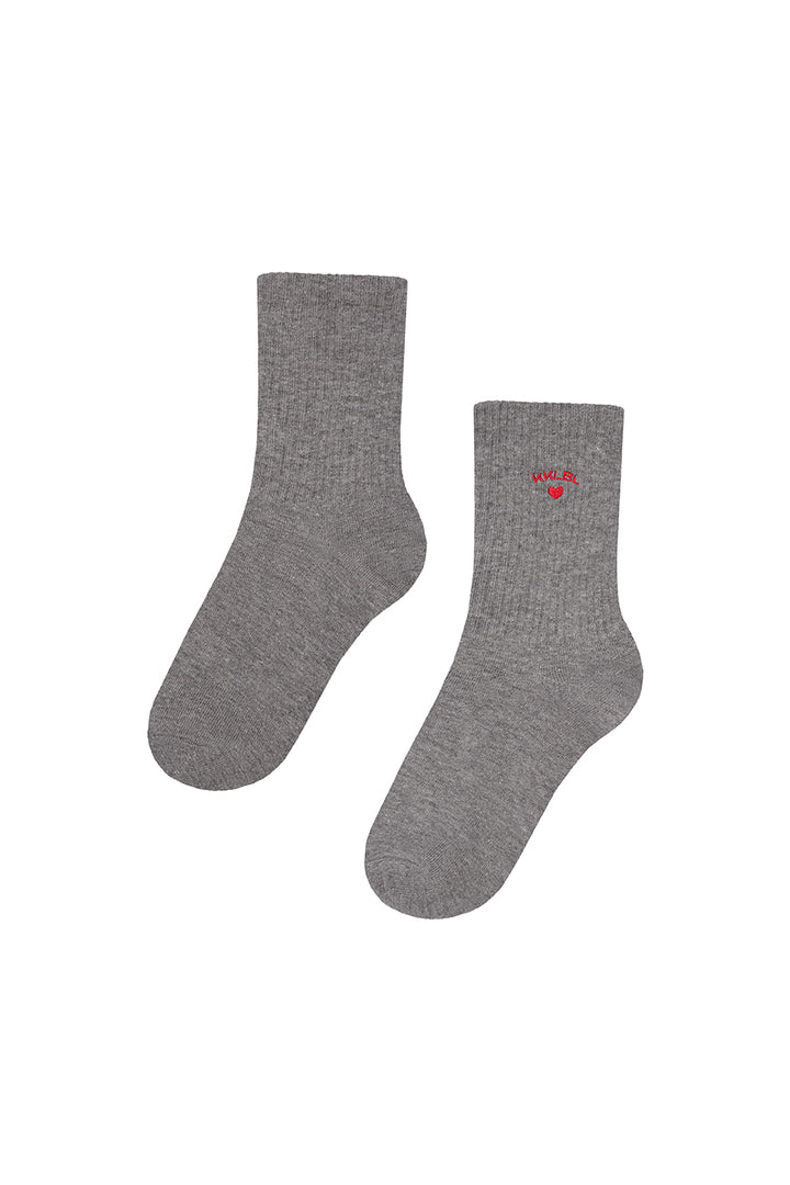 Socks Heart Grey - Karo Kauer Label