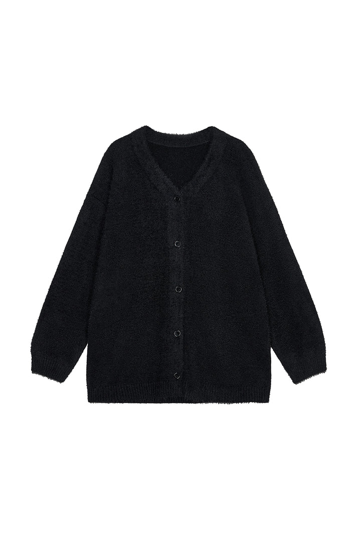 Knit Cardigan Black - Karo Kauer Label