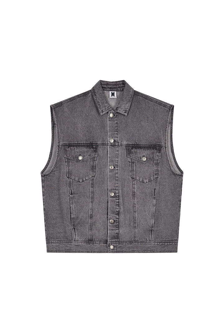 Denim Vest Grey - Karo Kauer Label