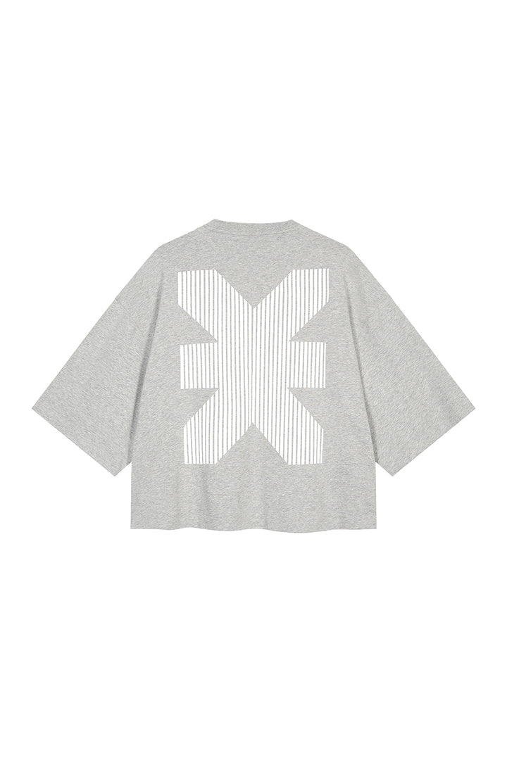T-Shirt Cropped Grey Melange - Karo Kauer Label