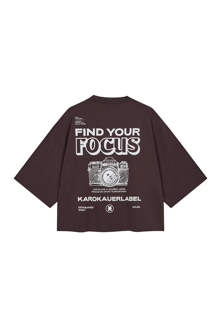 T-Shirt Cropped Brown - Karo Kauer Label