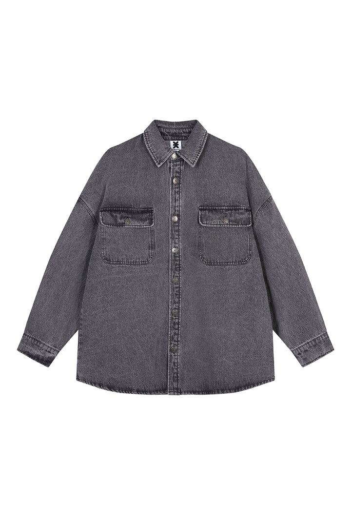 Denim Overshirt Grey - Karo Kauer Label