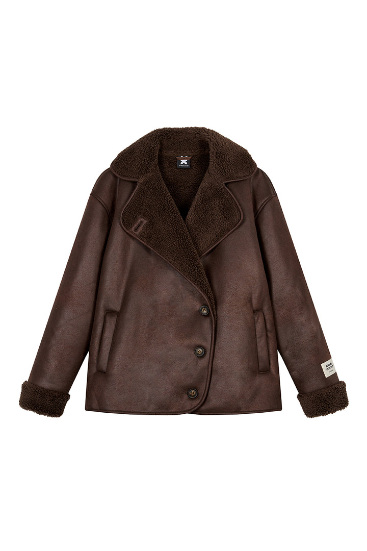 Faux Leather Jacket Brown - Karo Kauer Label