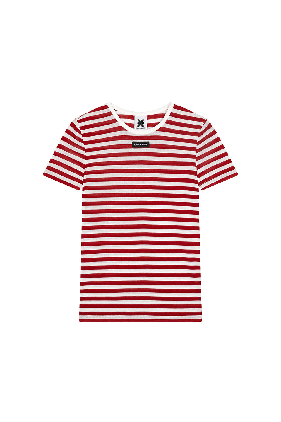 T-Shirt Striped Wine Red - Karo Kauer Label