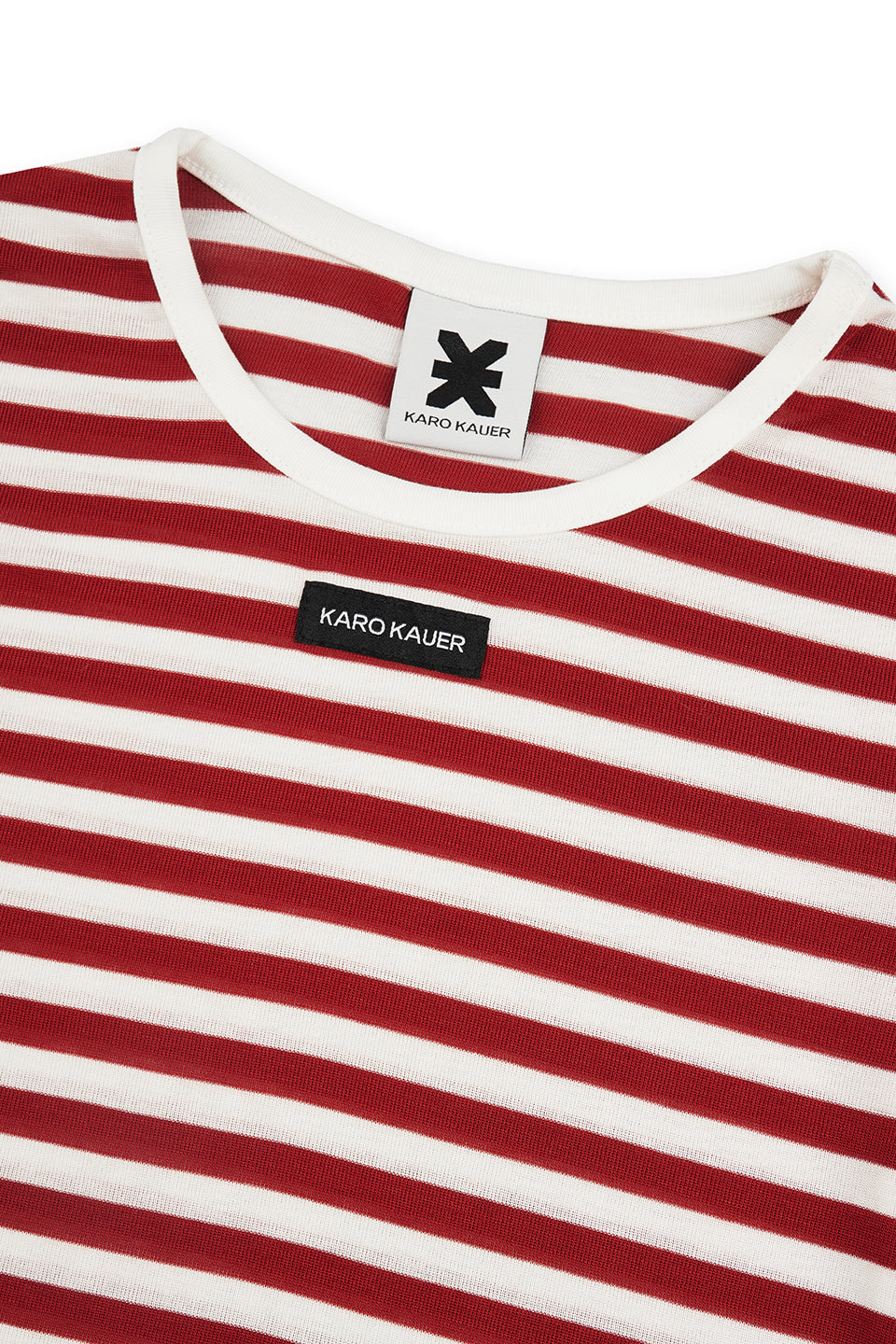 T-Shirt Striped Wine Red - Karo Kauer Label