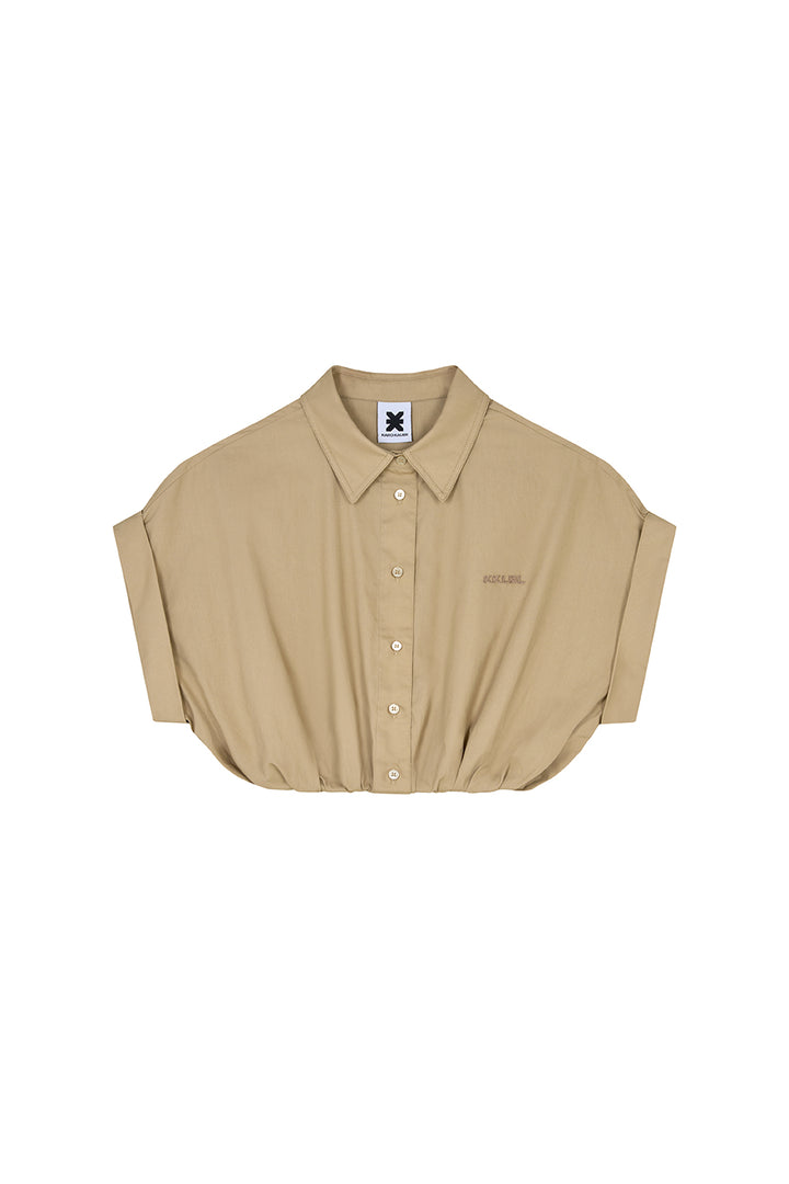 Cropped Blouse Beige