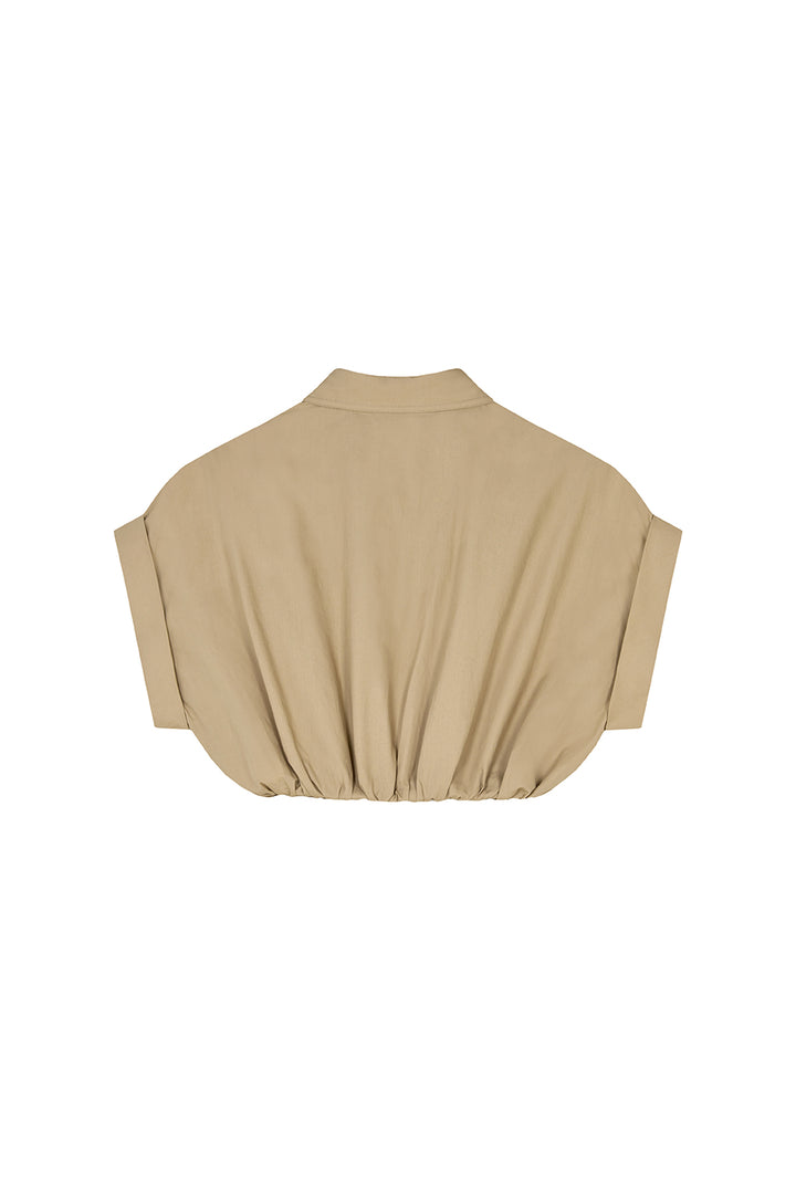 Cropped Blouse Beige