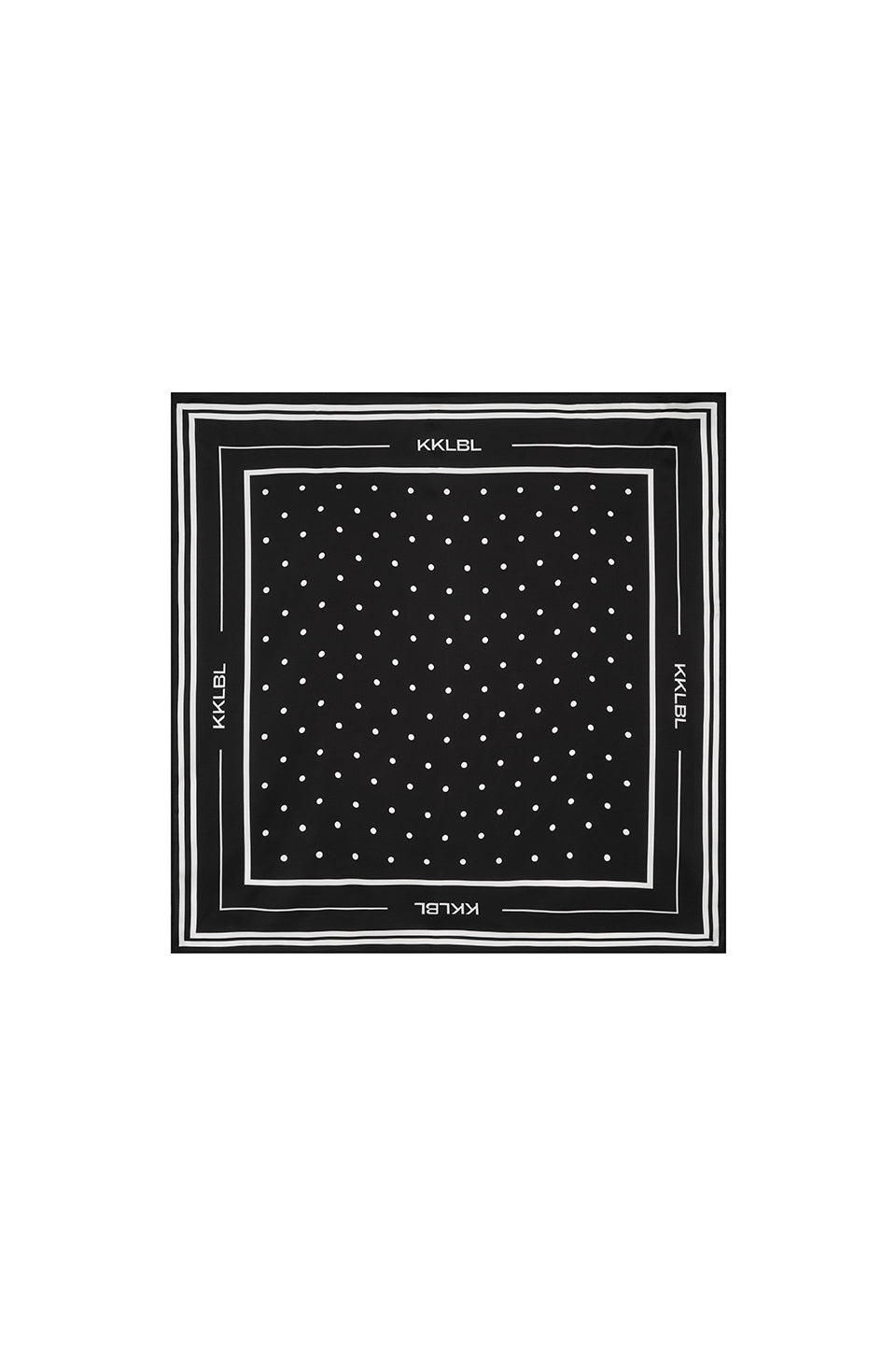 Satin Scarf Dots Black