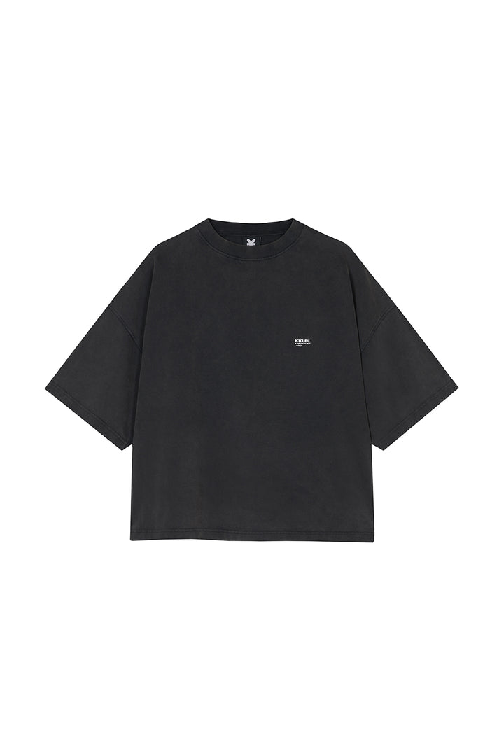 T-Shirt Cropped Washed Black