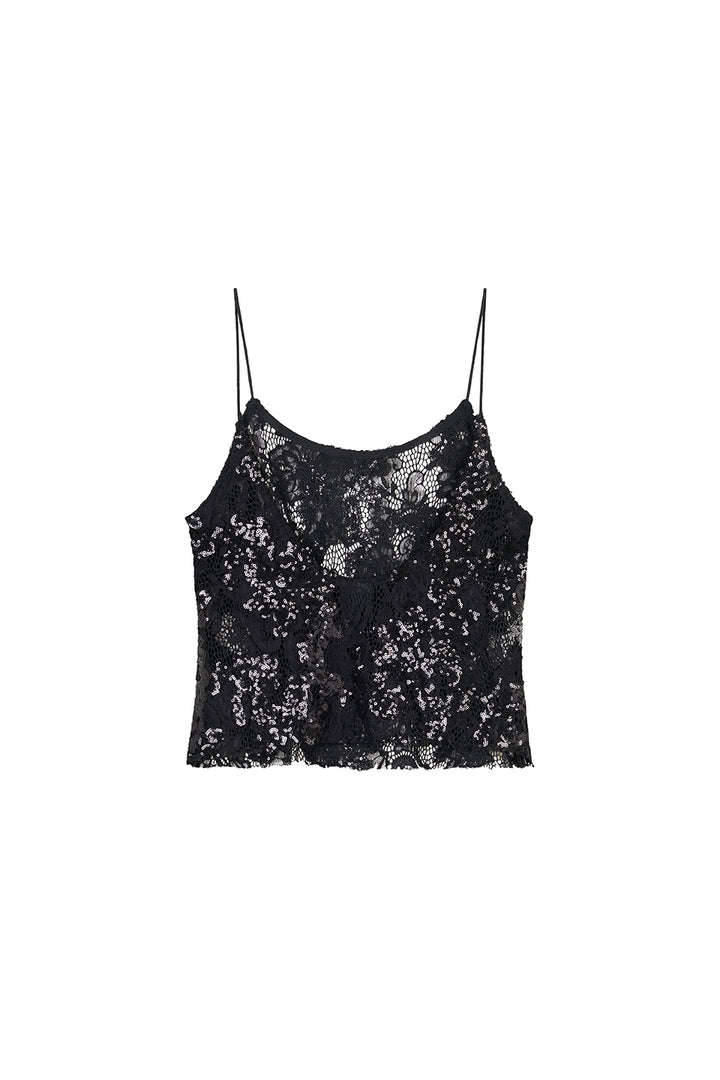 Lace Sequin Top