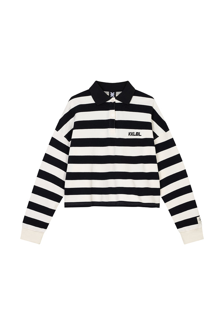 Poloshirt Cropped Striped