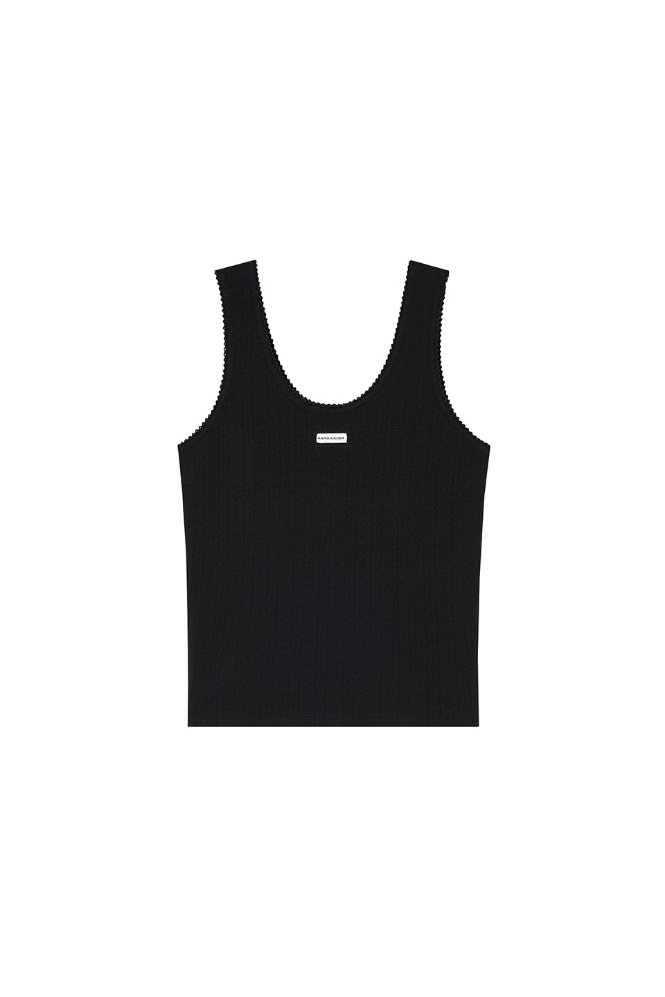 Ajour Top Black
