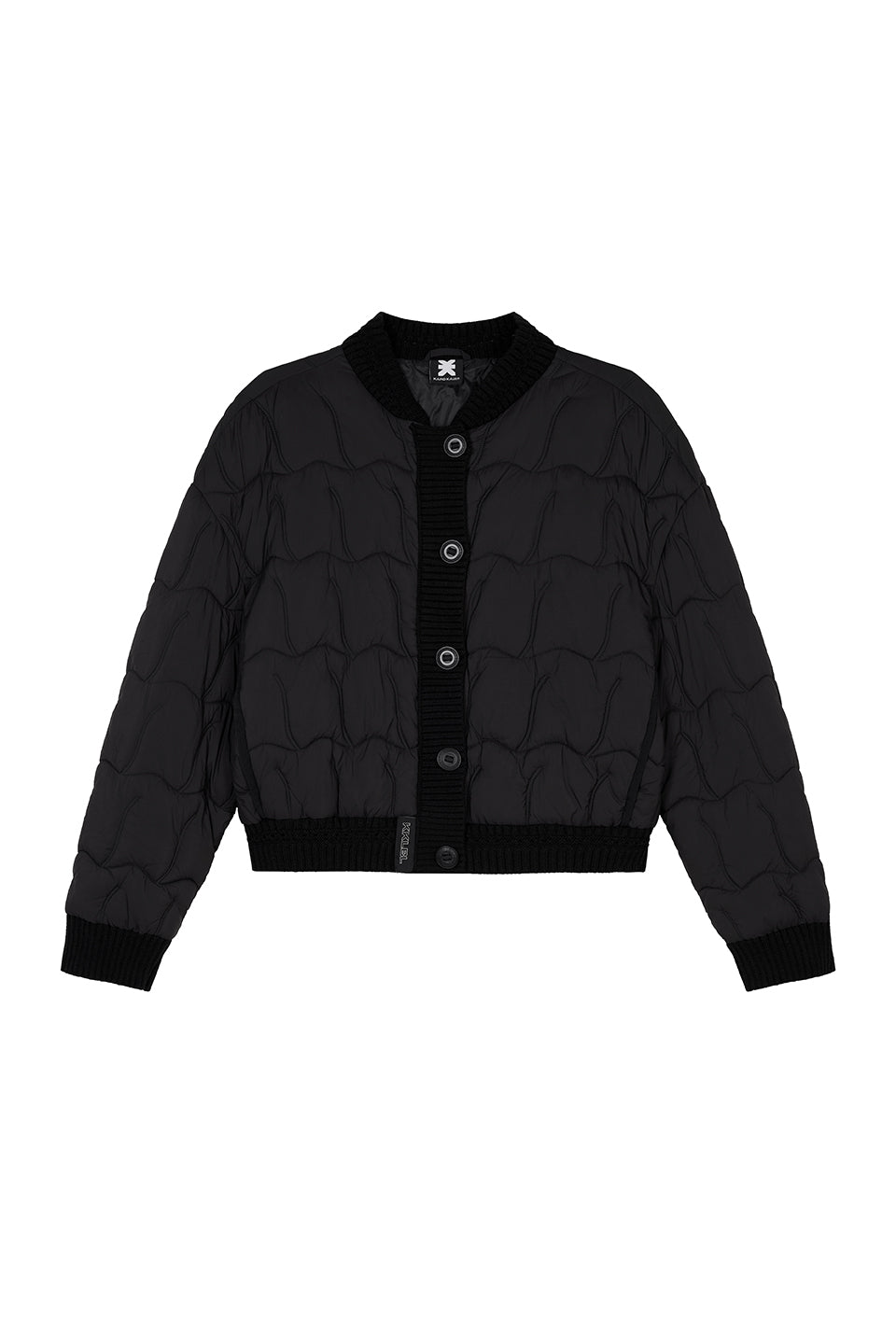 Puffer Bomber Jacket Black