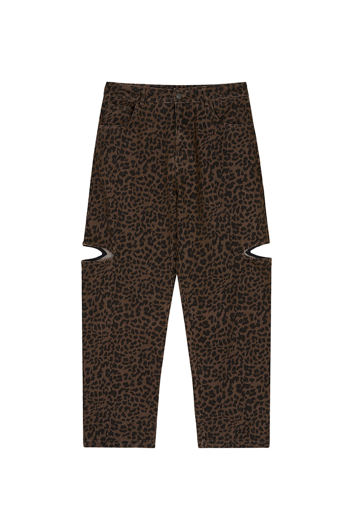 Denim Pants Cut Out Leo