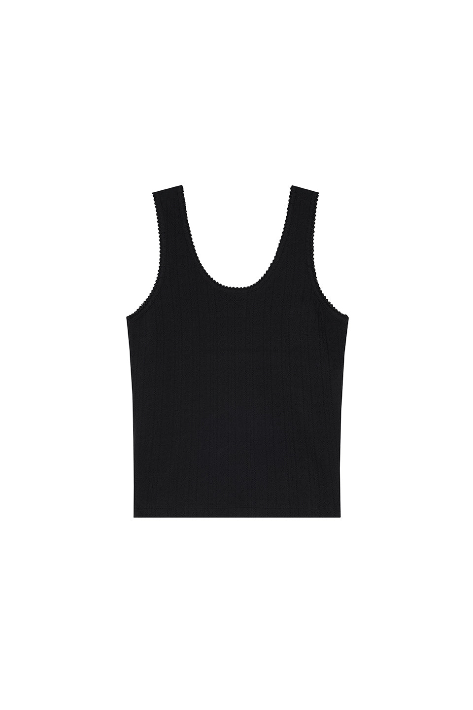 Ajour Top Black