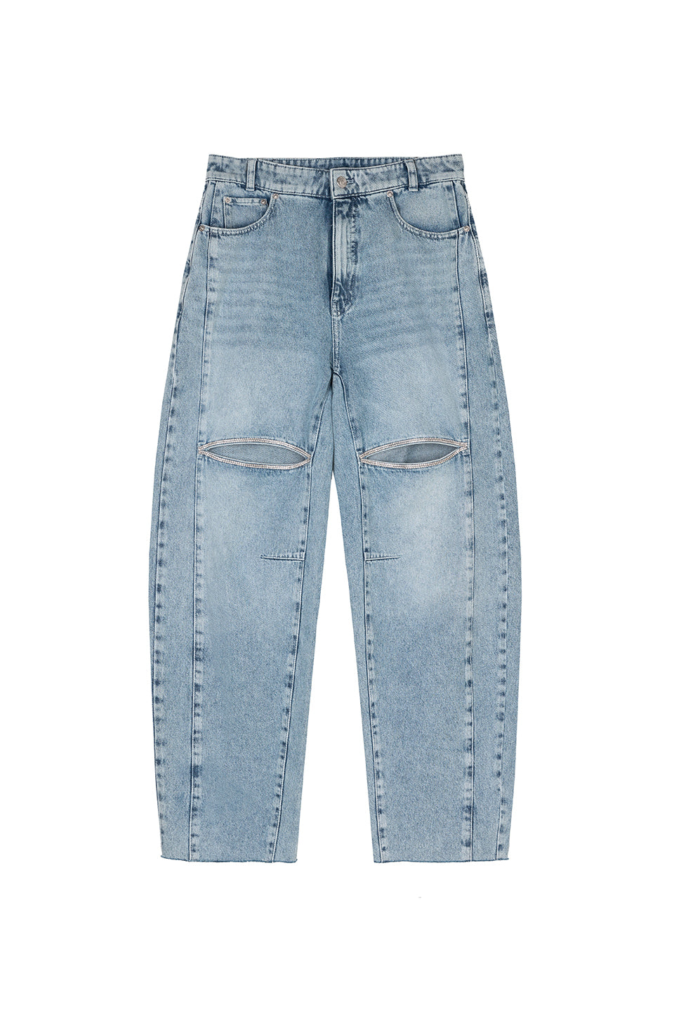 Denim Pants Cut Out Sparkle