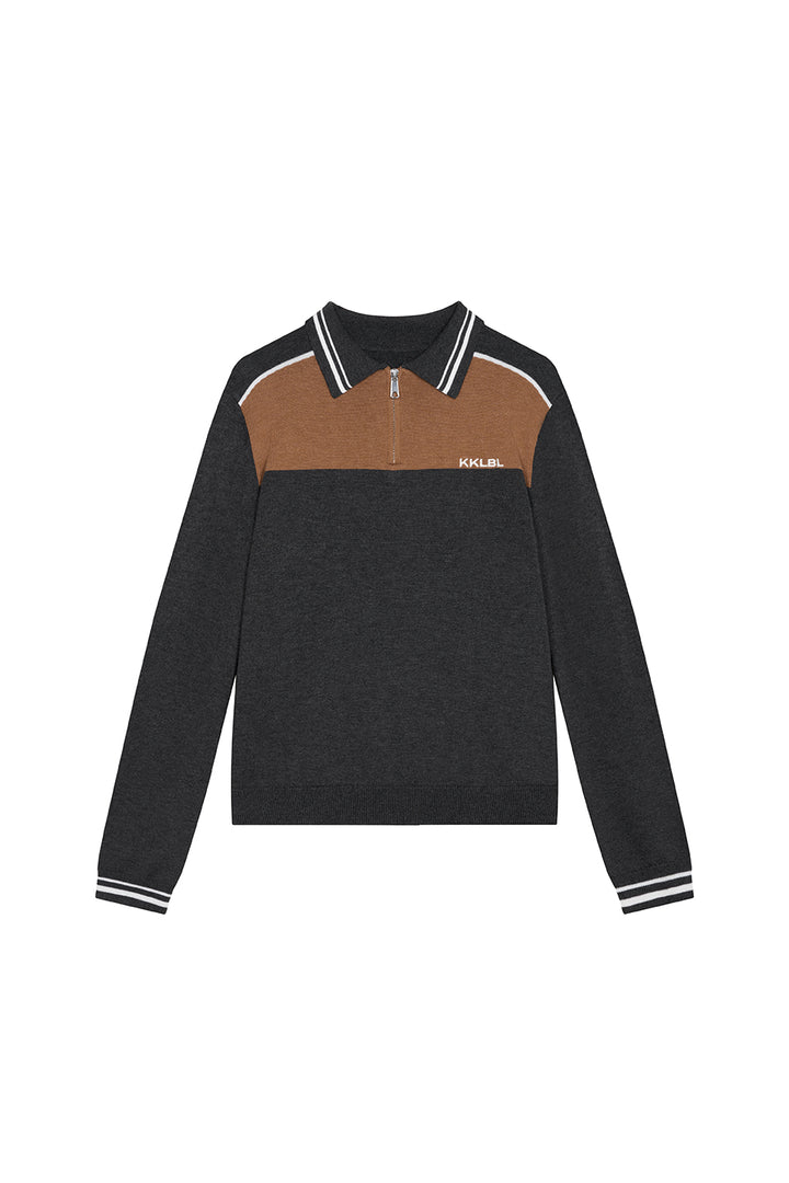 Knit Poloshirt Dark Grey