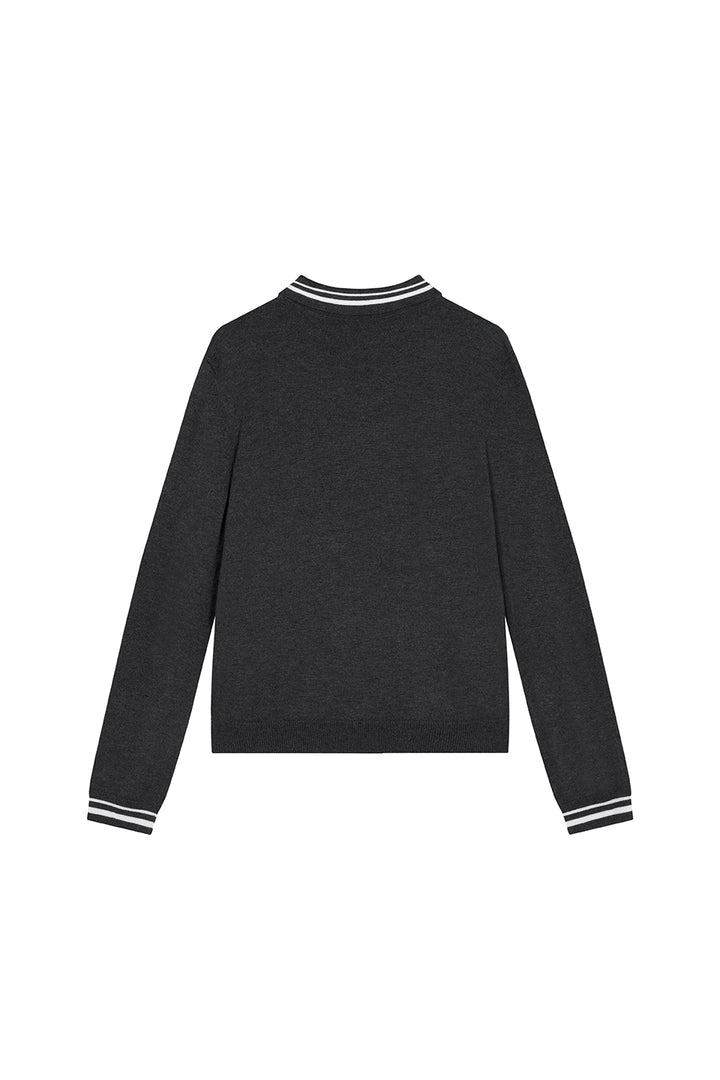 Knit Poloshirt Dark Grey