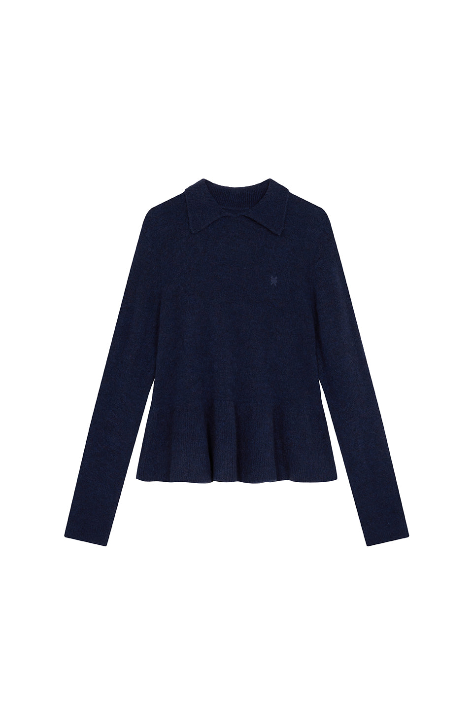 Knit Peplum Sweater Royal Blue