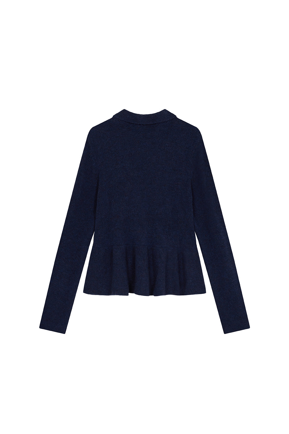 Knit Peplum Sweater Royal Blue