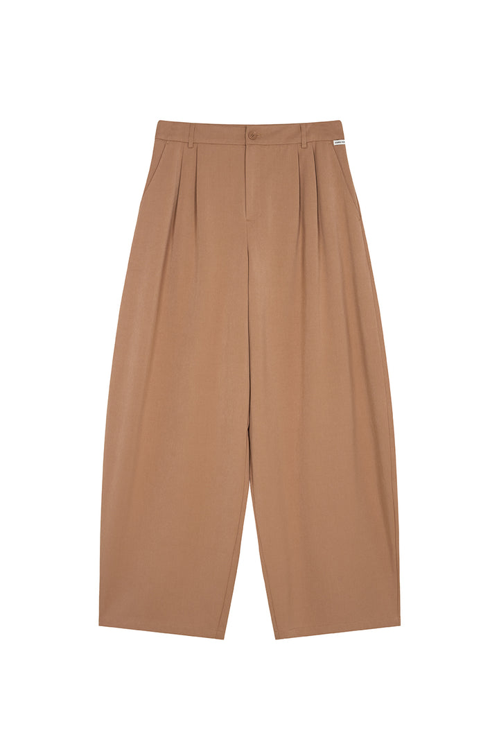 Barrel Woven Pants Camel