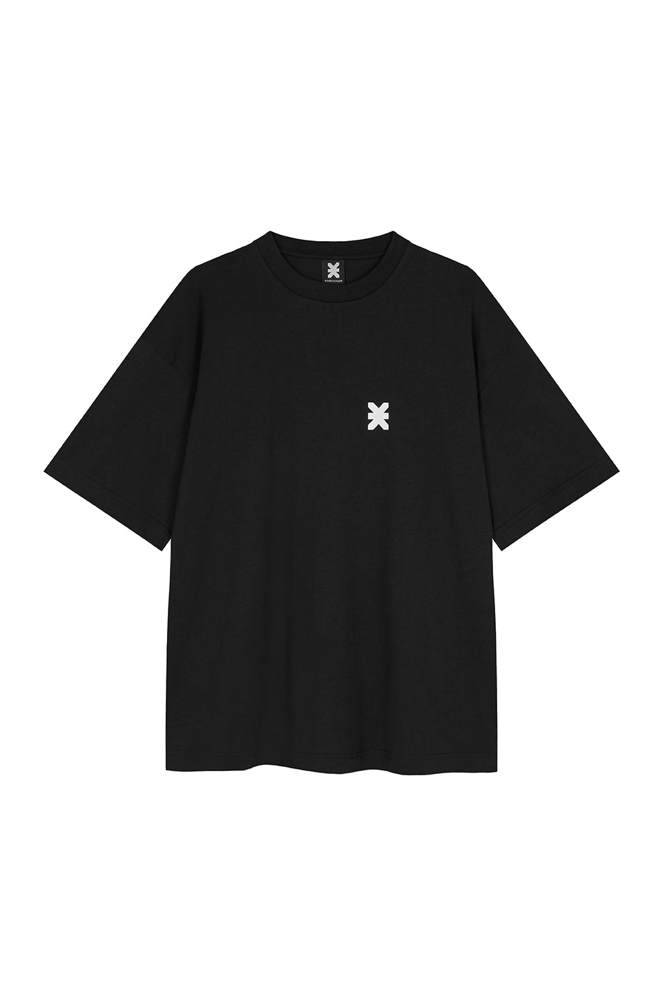 Core T-Shirt Logo Black, Freisteller frontal, kleiner Logo-Print vorne, Halsbündchen und oversized Fit