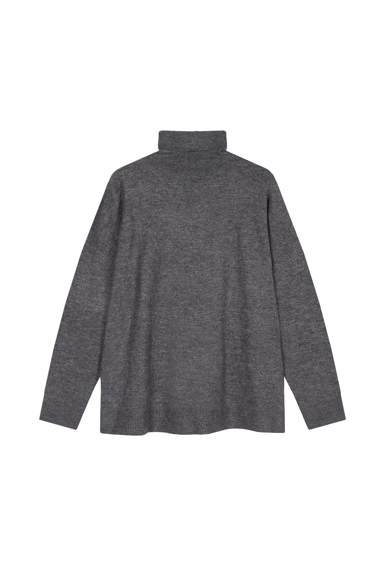 Turtleneck Knit Pullover Dark Grey