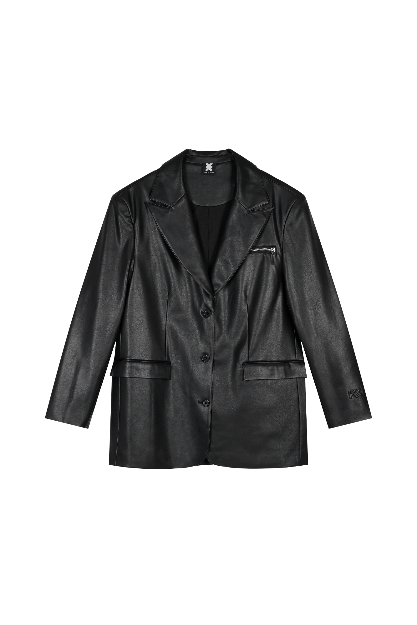 Leather Blazer Black