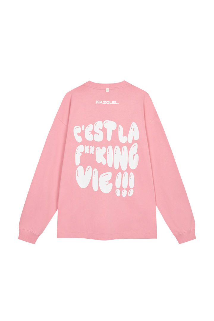 Oversize Longsleeve La Vie - Karo Kauer Label
