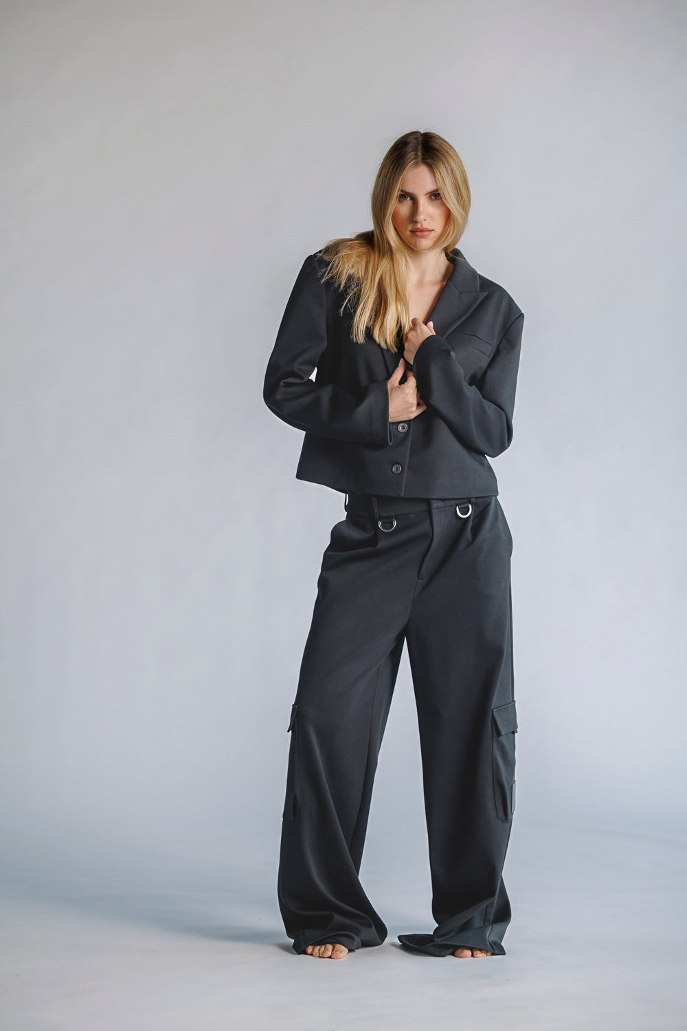 Karo Kauer Blazer Short Dark Grey