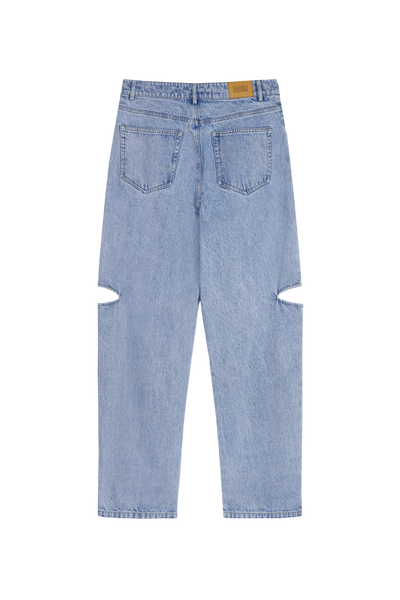 PRE-ORDER: Denim Pants Blue Cut Out Petite