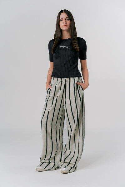 Woven Pants Striped Melange