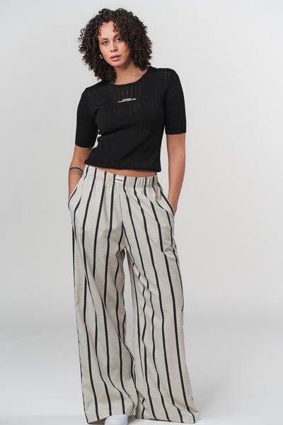 Woven Pants Striped Melange