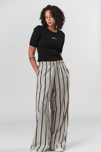 Woven Pants Striped Melange