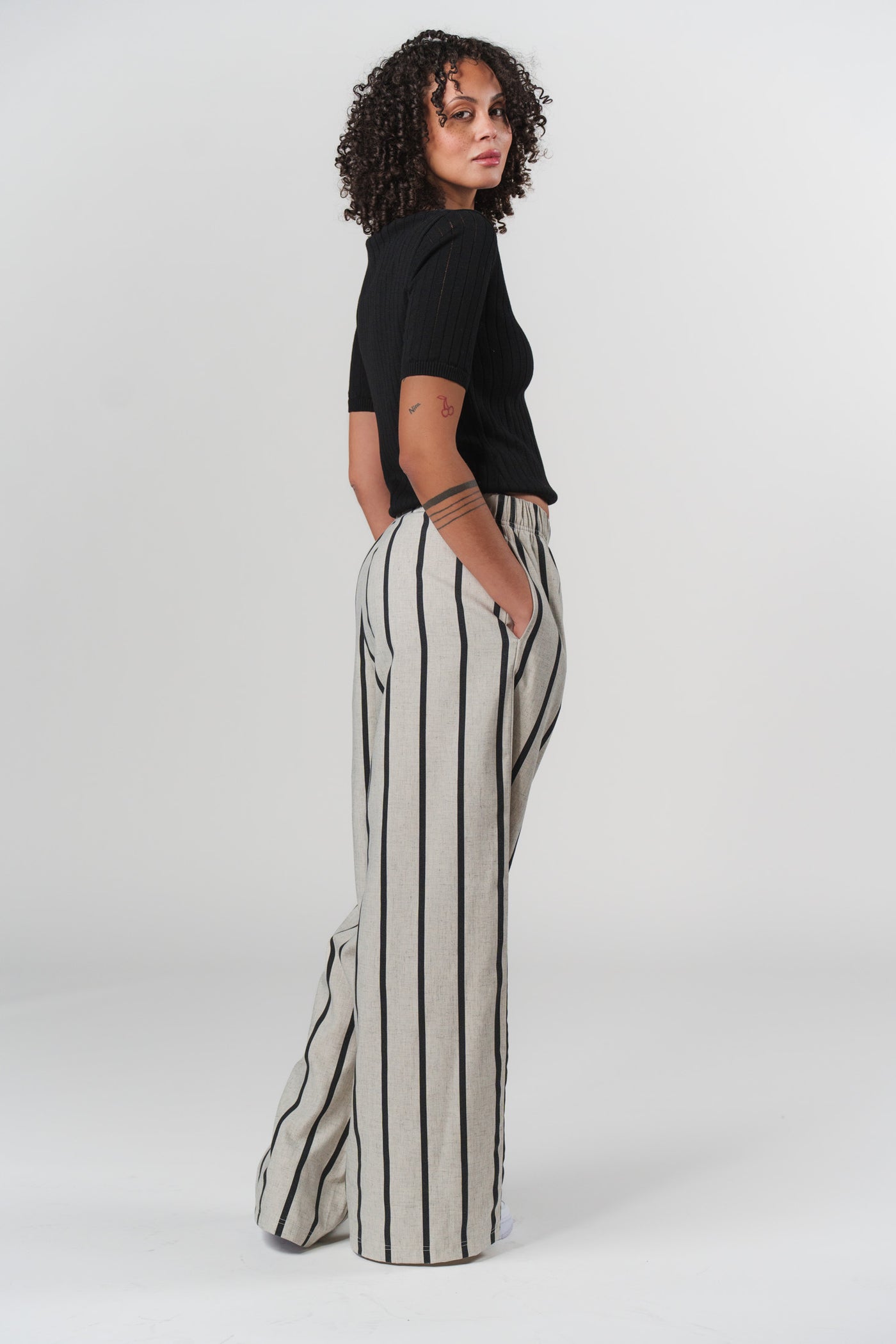 Woven Pants Striped Melange